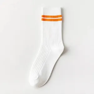 1 Pair  Colourful Striped Socks
