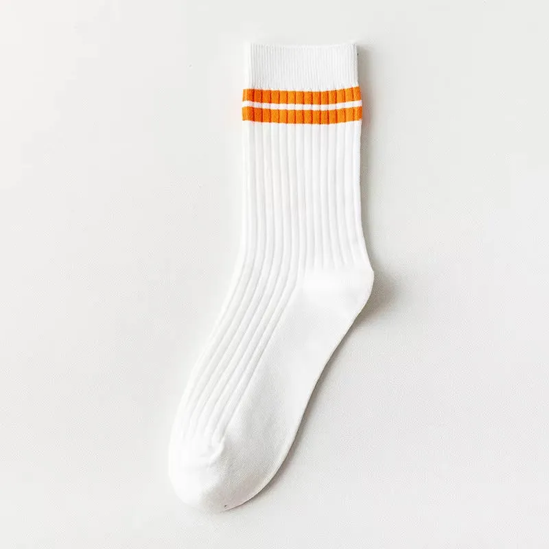 1 Pair  Colourful Striped Socks