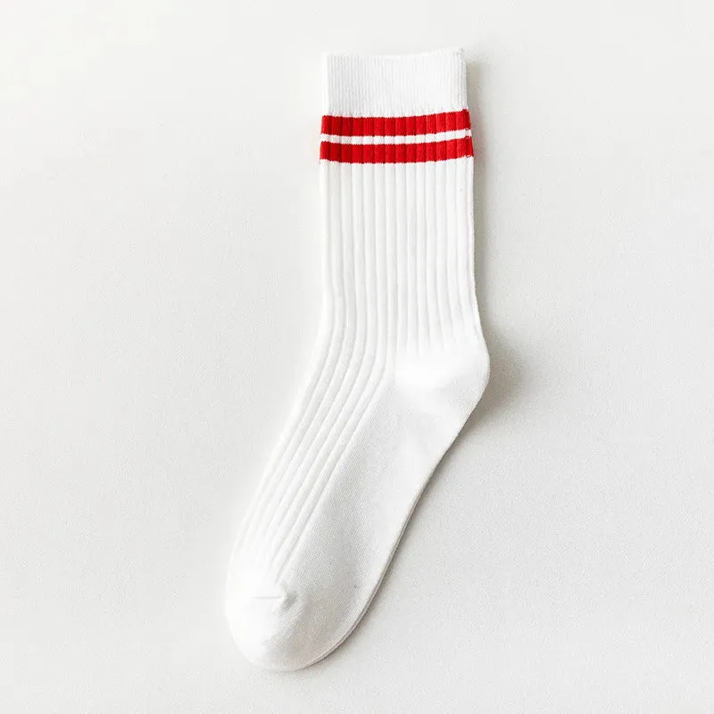 1 Pair  Colourful Striped Socks