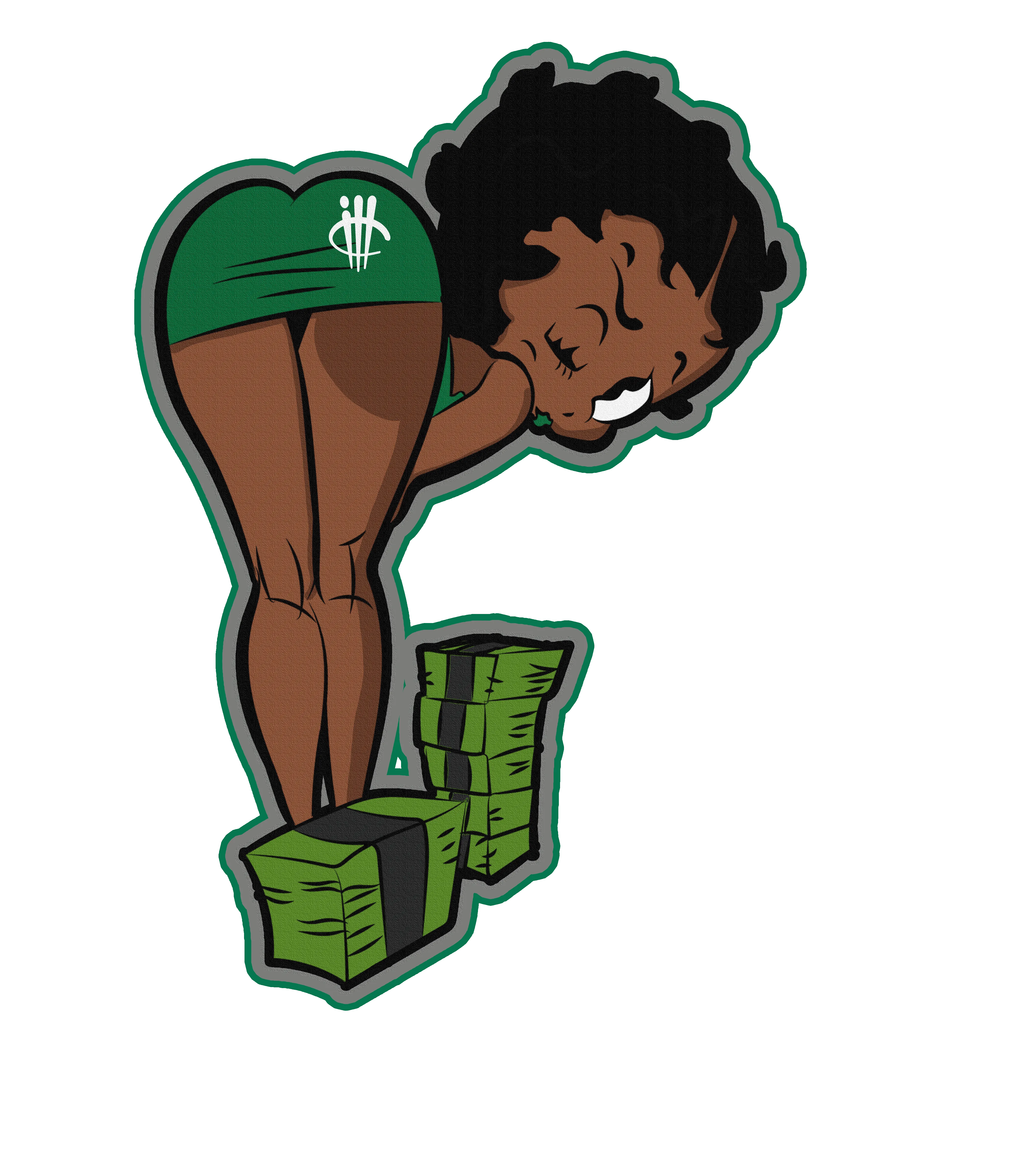 Air Jordan 1 High OG “Lucky Green” | illcurrency Black T-Shirt (BOO)