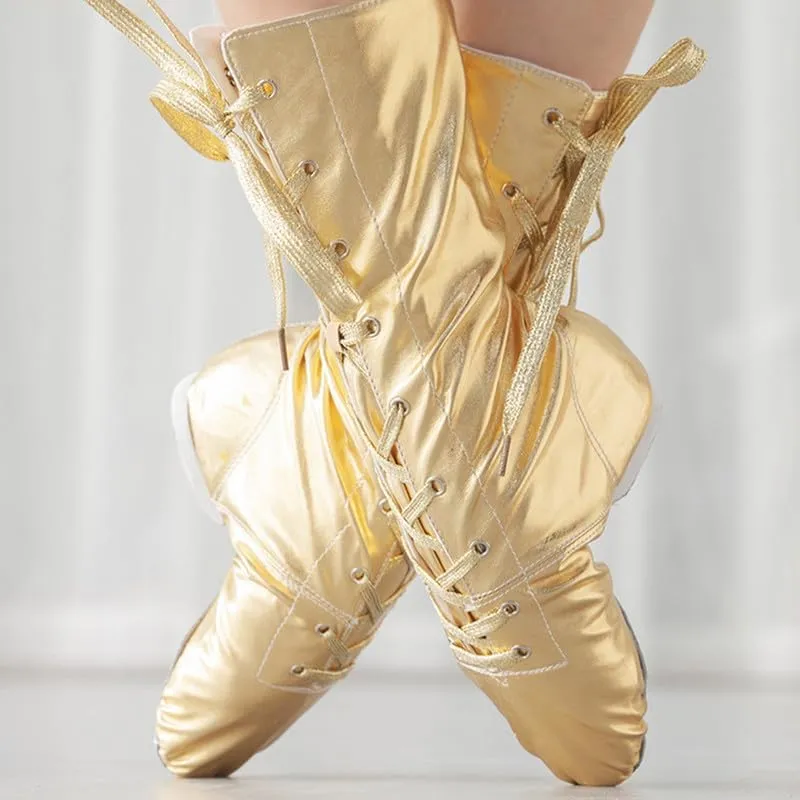 AOQUNFS Women High-top Jazz Dance Shoes Kids Dancing Sneakers Jazz Teaching Modern Dance Boot