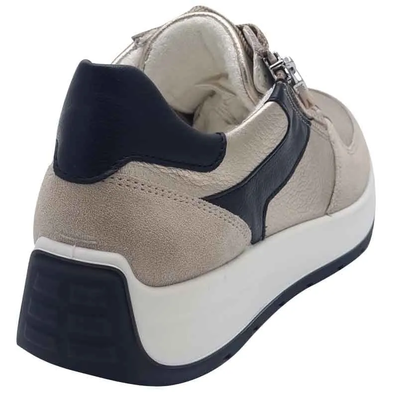 Ara Womens Gold New York Sneaker 12-25112-08