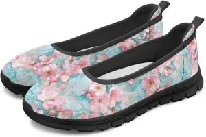 Art Painted Travel Shoes for Women Slip On Flat Casual Mesh Flying Dress Loafers Lightweight Comfort Fashion Sneaker for Ladies US Size 6-11