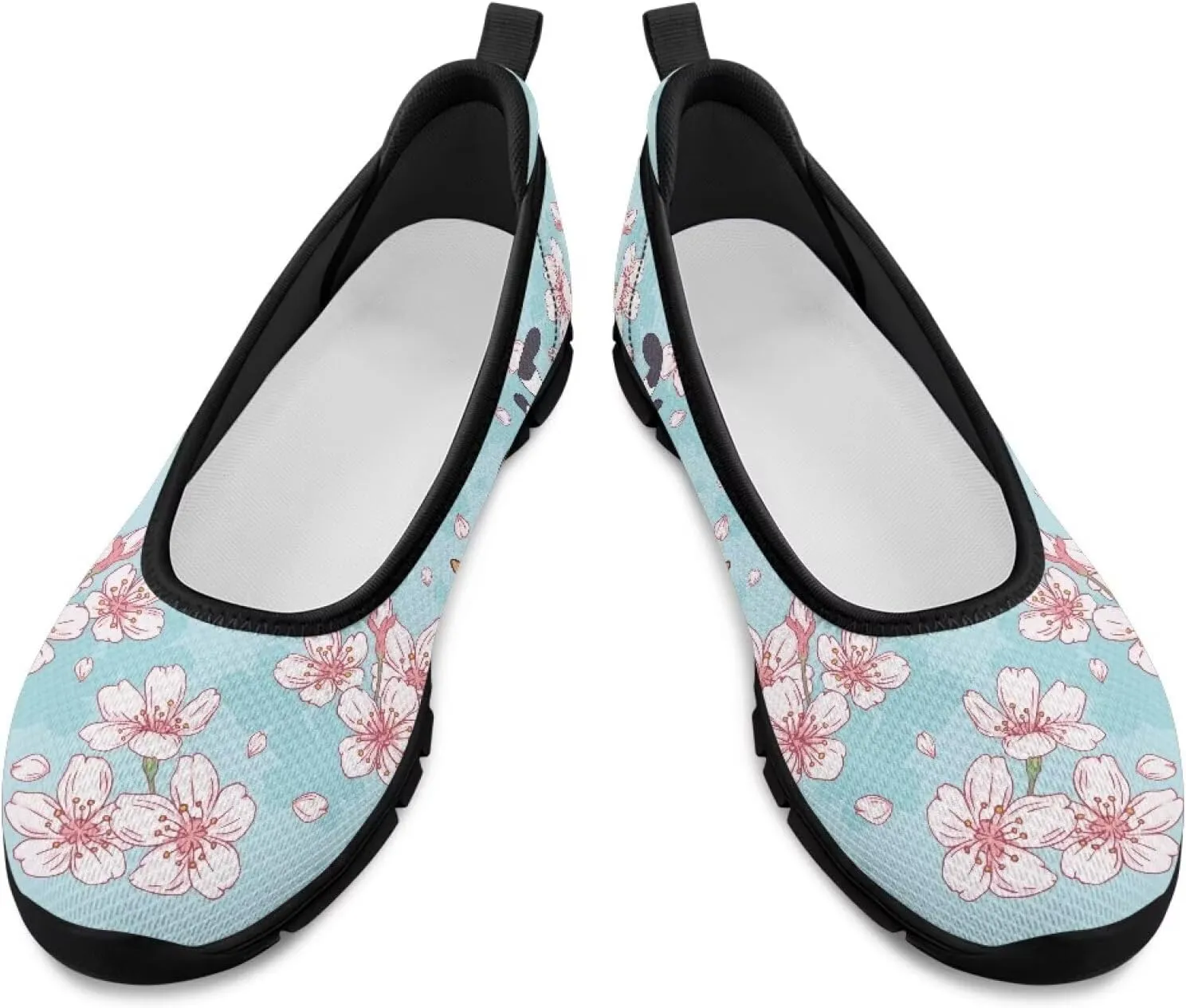 Art Painted Travel Shoes for Women Slip On Flat Casual Mesh Flying Dress Loafers Lightweight Comfort Fashion Sneaker for Ladies US Size 6-11