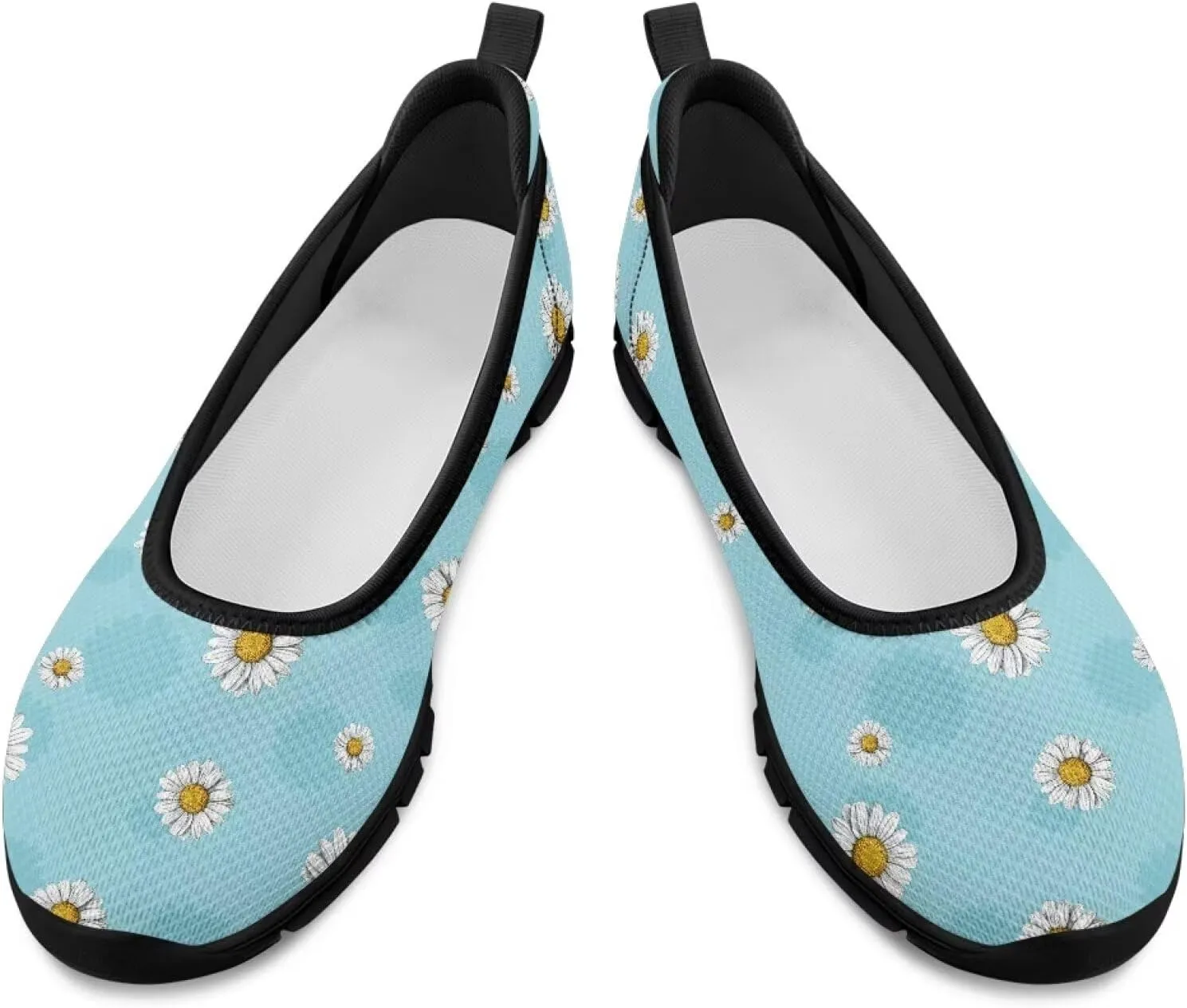 Art Painted Travel Shoes for Women Slip On Flat Casual Mesh Flying Dress Loafers Lightweight Comfort Fashion Sneaker for Ladies US Size 6-11