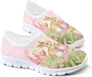 Art Painted Travel Shoes for Women Slip On Flat Casual Mesh Loafers Lightweight Comfort Fashion Sneaker for Ladies Festival Series US Size 5.5-11.5