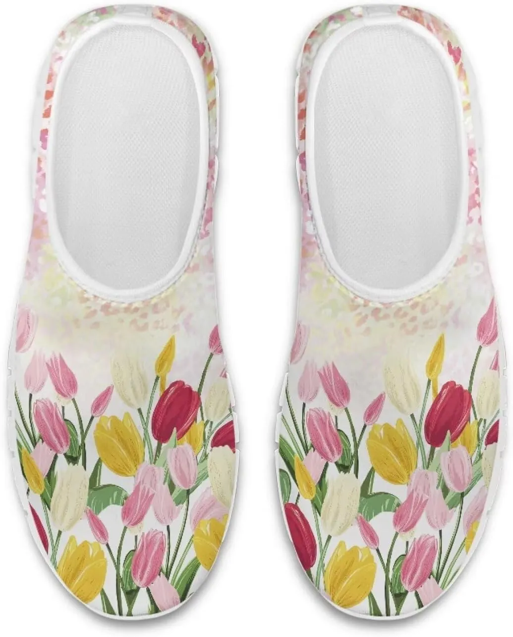 Art Painted Travel Shoes for Women Slip On Flat Casual Mesh Loafers Lightweight Comfort Fashion Sneaker for Ladies Festival Series US Size 5.5-11.5