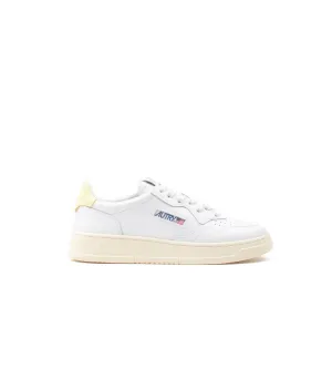 Autry Medalist Low Leat Bianco Lime Donna