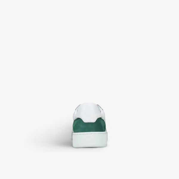 Axel Arigato Low Top Leather and Suede Dice Sneaker, Green