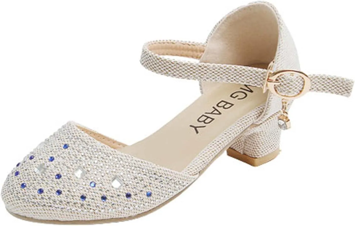 Baby Girl Children's Sandals Shoes Rhinestone Decoration Princess Slip On Shoes Casual Buckle Summer Sandals Party A-963 Gold 3