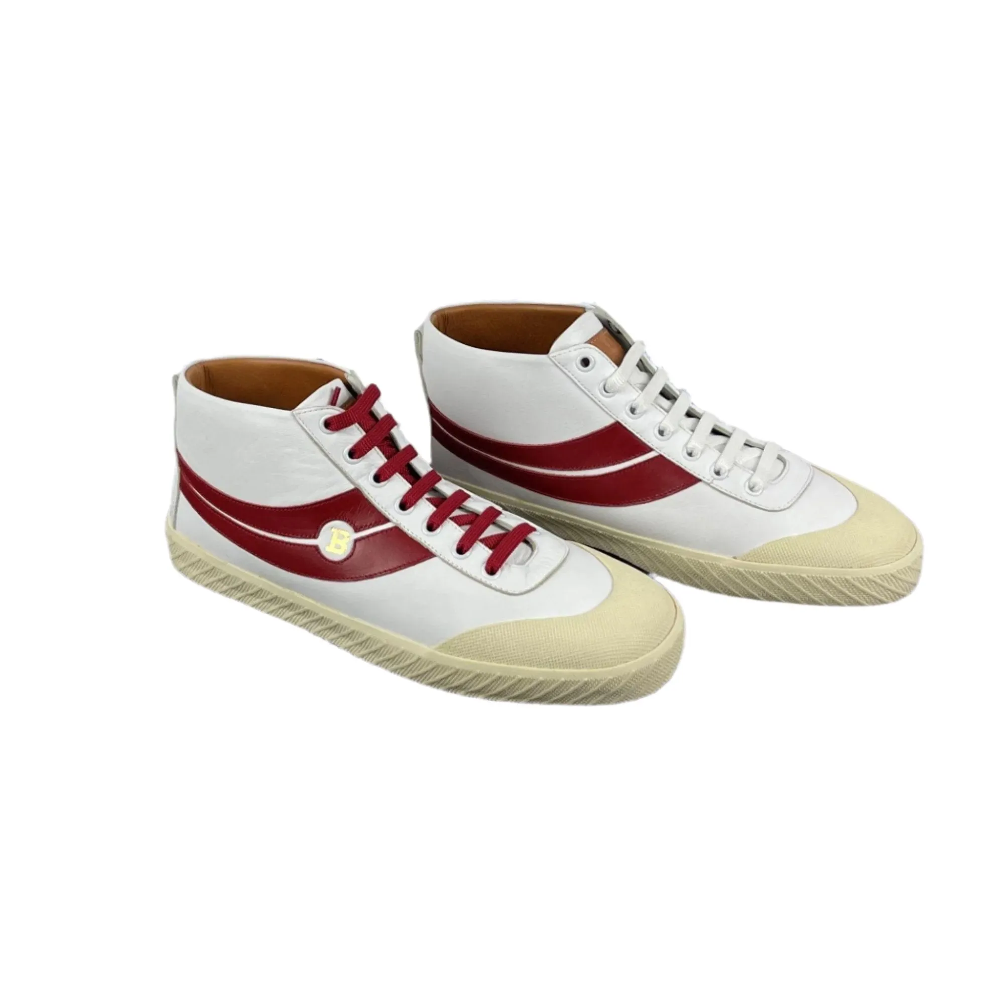 Bally Shetan White/Red Leather Sneakers