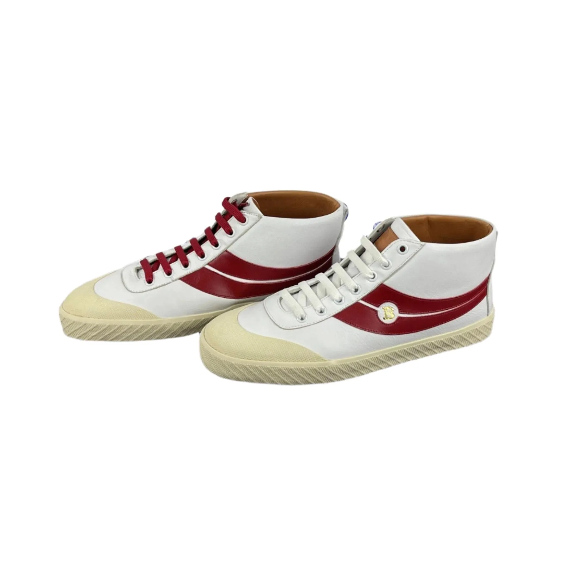 Bally Shetan White/Red Leather Sneakers