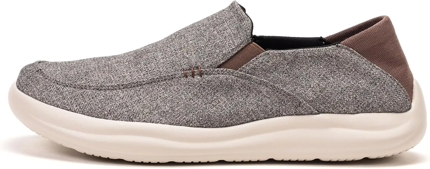 BEJINASH Mens Slip-on Walking Shoes, Lightweight Breathable Go Walk Shoes with Arch Support,Comfortable Casual Loafers Shoes