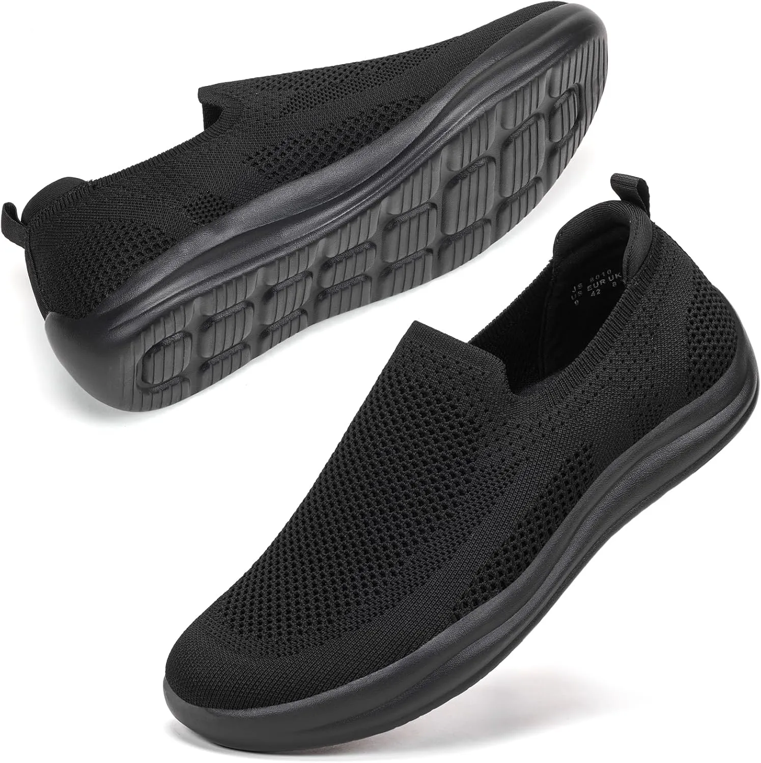 BEJINASH Mens Slip-on Walking Shoes, Lightweight Breathable Go Walk Shoes with Arch Support,Comfortable Casual Loafers Shoes