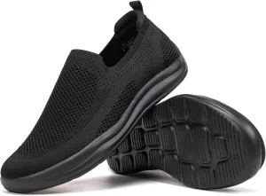 BEJINASH Mens Slip-on Walking Shoes, Lightweight Breathable Go Walk Shoes with Arch Support,Comfortable Casual Loafers Shoes