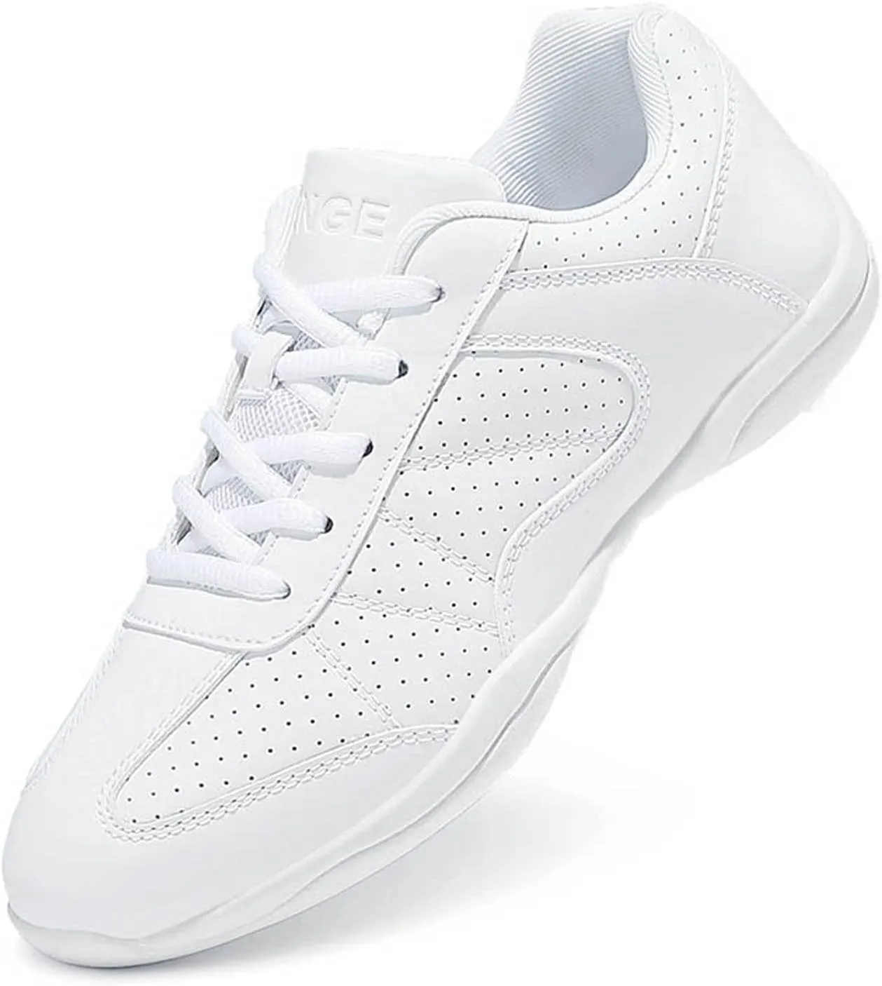CERYTHRINA Womens White Cheerleading Shoes Girls Athletic Cheer Dance Shoes Lightweight Training Competition Tennis Sneakers Team Sports Shoes