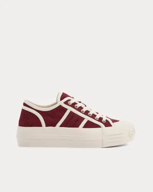 Chunky GG Canvas Rosso Ancora Low Top Sneakers