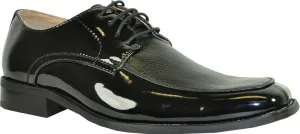 CORONADO Men's Dress Shoes KELSEY Oxford Classic Tuxedo with Apron Toe and Leather Lining Black 10.5M