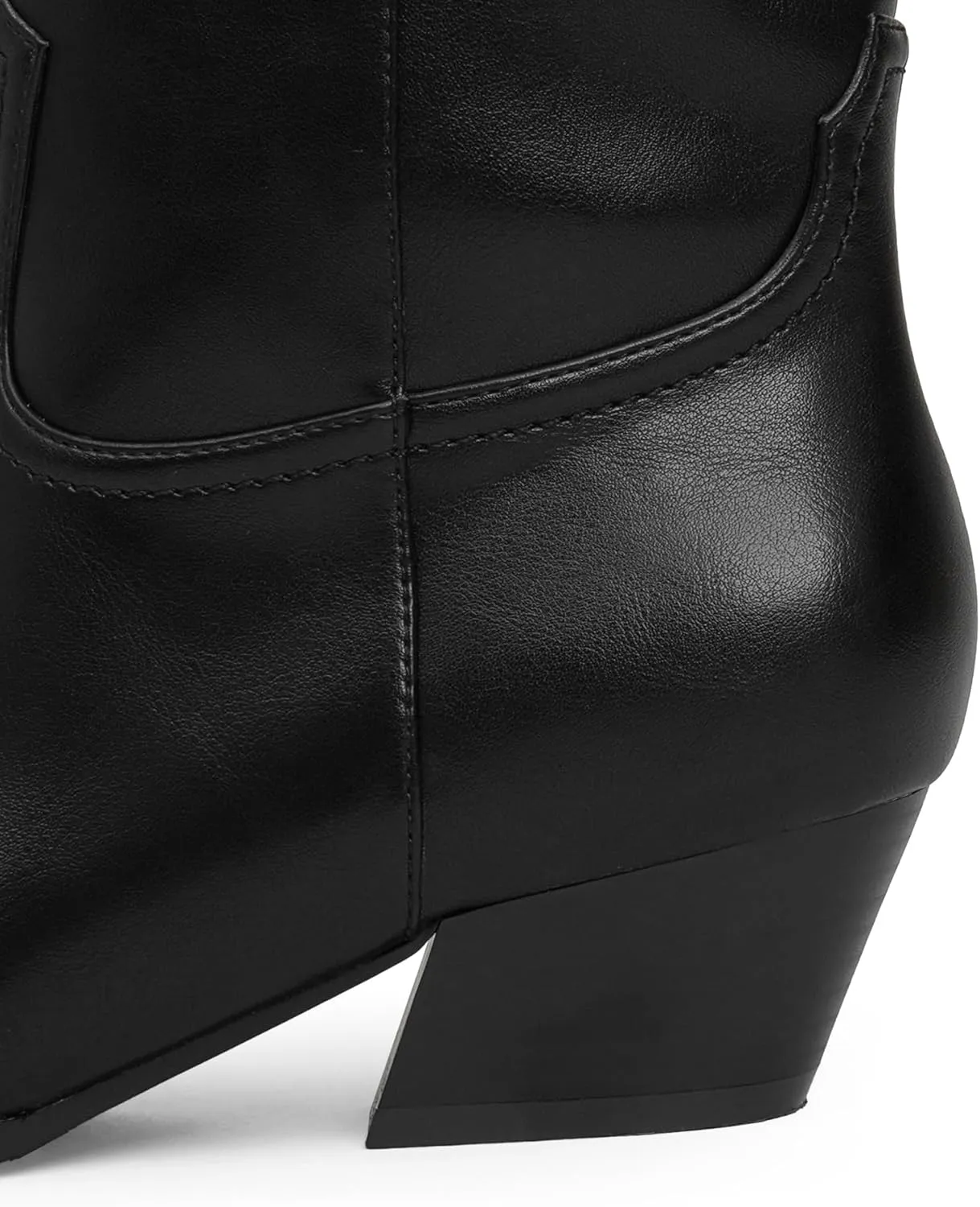 Cowgirl Boots for Women Square Toe Western Cowboy Boots Knee High Chunky Heel Pull On Tall Boots