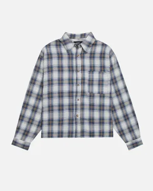 Cropped Flannel - Blue