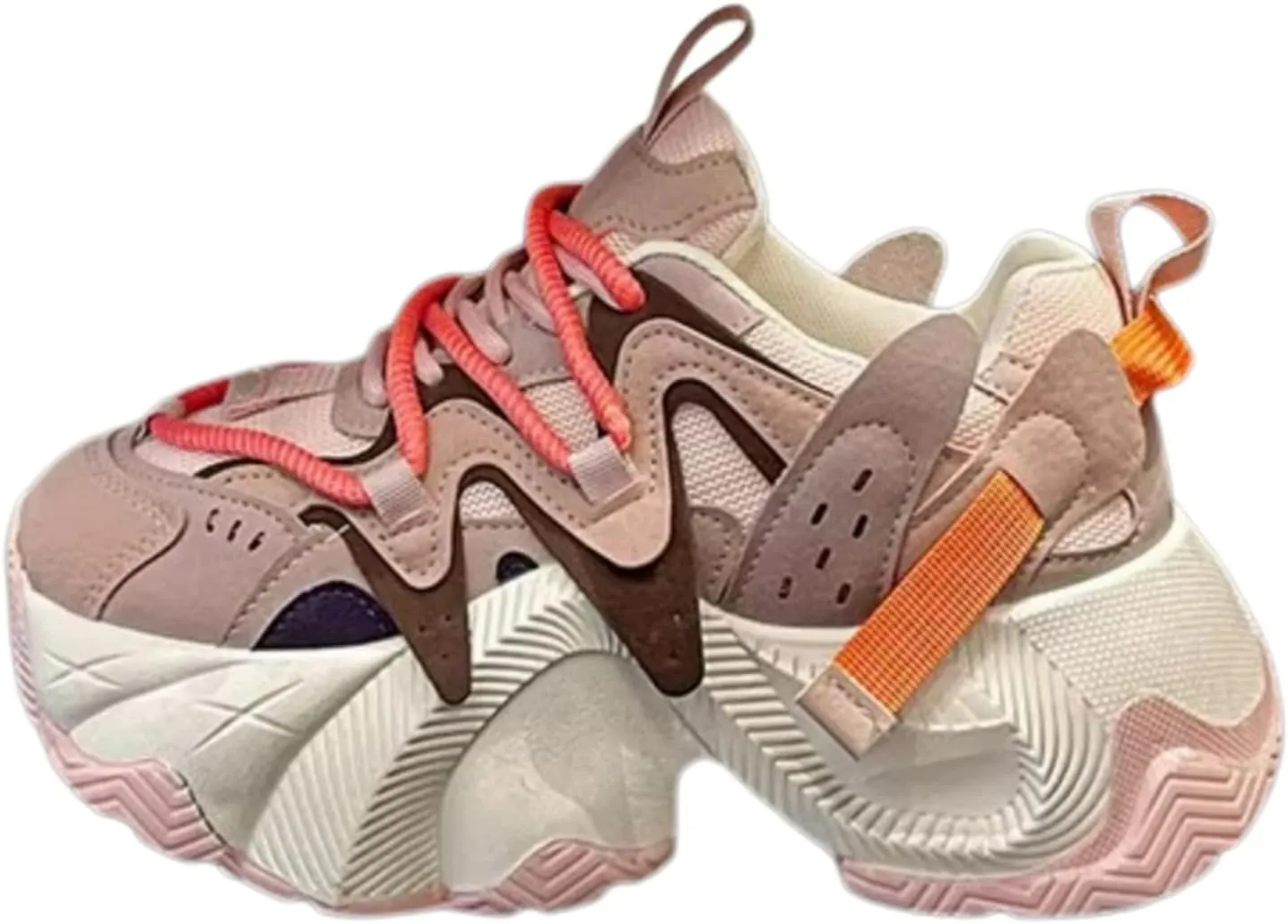 Cute Sneakers for Women Retro Thick Sole Dad Shoes Lace-Up Height Increase Walking Cute Shoes