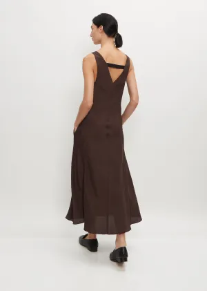 Deep V-Neck Pocket Dress