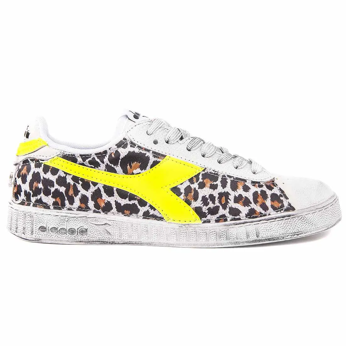 Diadora Game L Low Leopardate - Animalier Maculate - Giallo fluo