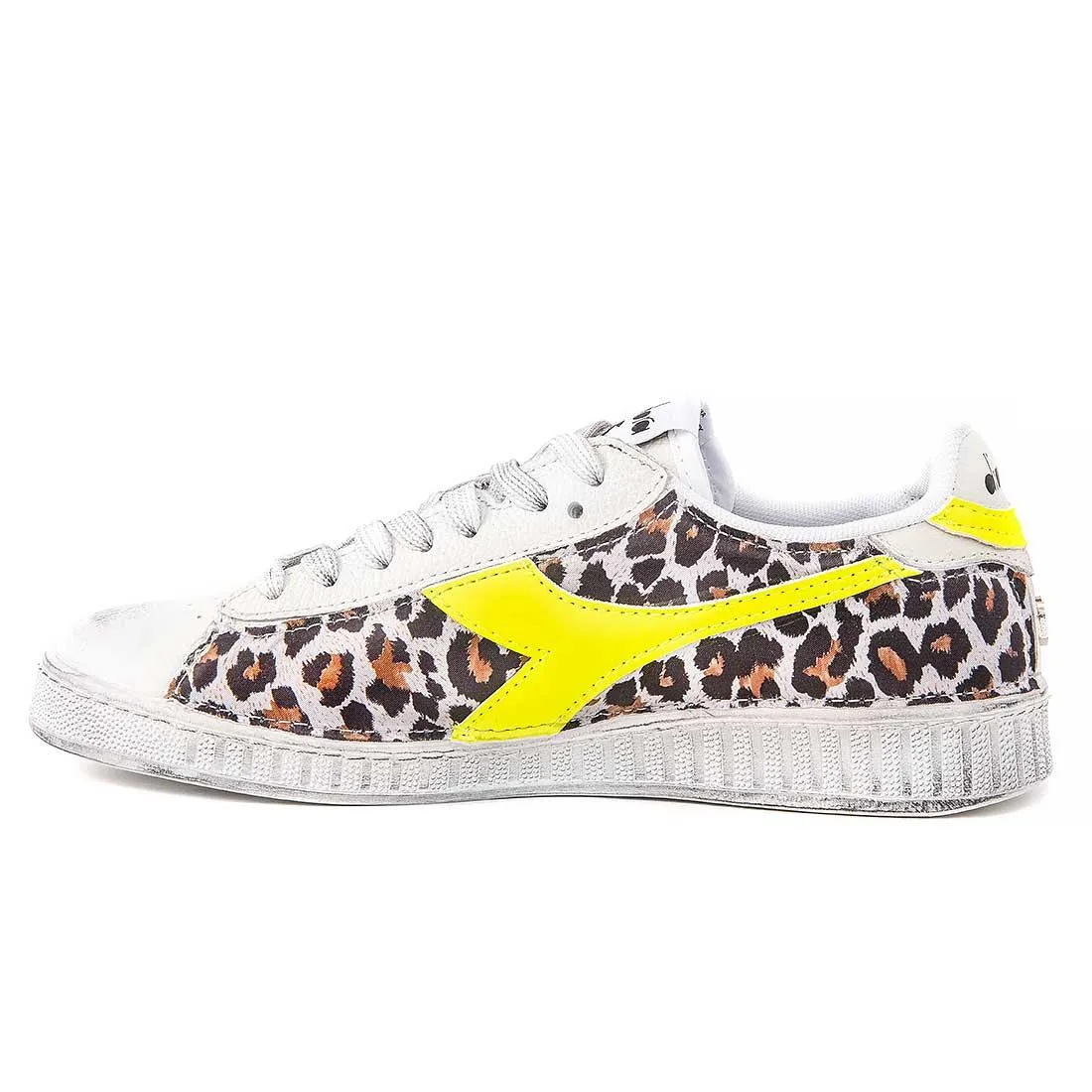 Diadora Game L Low Leopardate - Animalier Maculate - Giallo fluo