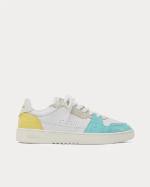 Dice Lo Croc White / Blue / Yellow Low Top Sneakers