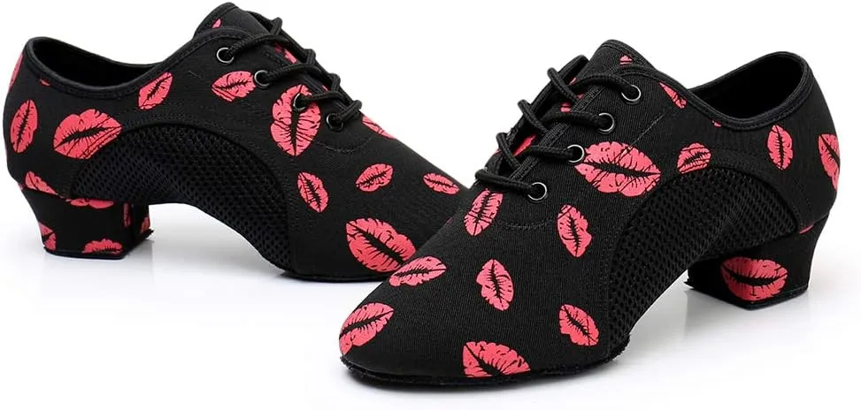 DKZSYIM Men and Women's Boost Dance Sneaker Modern Jazz Ballroom Performance Dance-Sneakers Sports Shoes,Model WZSP-NJB