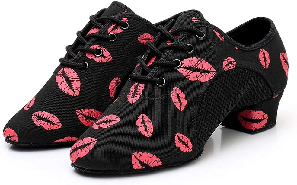 DKZSYIM Men and Women's Boost Dance Sneaker Modern Jazz Ballroom Performance Dance-Sneakers Sports Shoes,Model WZSP-NJB