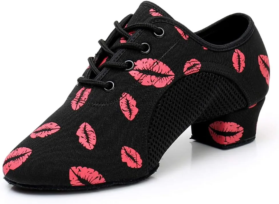 DKZSYIM Men and Women's Boost Dance Sneaker Modern Jazz Ballroom Performance Dance-Sneakers Sports Shoes,Model WZSP-NJB