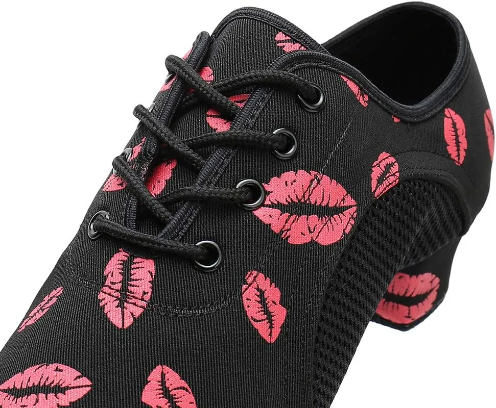 DKZSYIM Men and Women's Boost Dance Sneaker Modern Jazz Ballroom Performance Dance-Sneakers Sports Shoes,Model WZSP-NJB