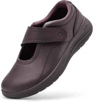 FitVille Women Wide Classic Mary Jane Shoes Flats Casual Dress Shoes Lightweight Comfort Walking Shoes for Plantar Fasciitis Bunions
