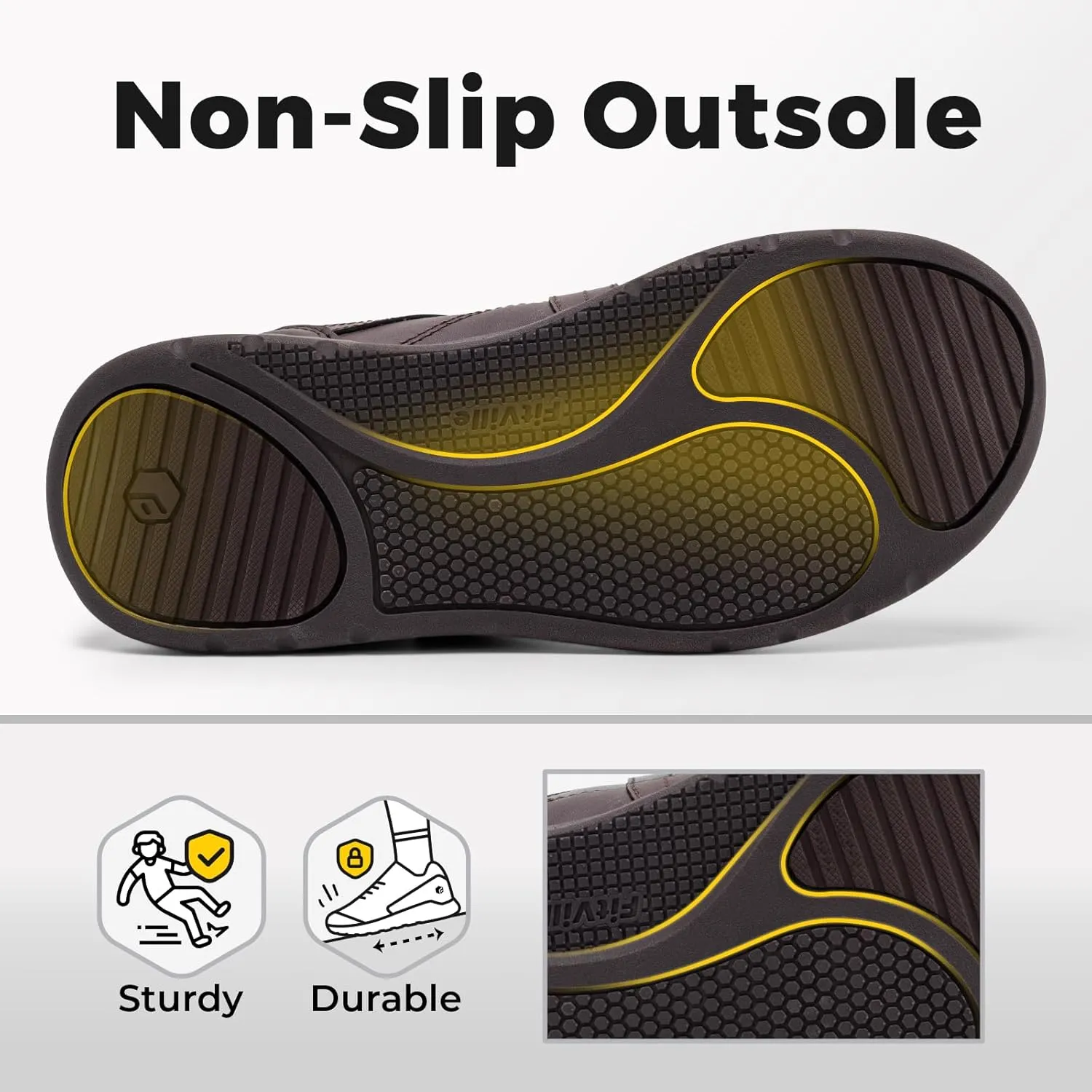 FitVille Women Wide Classic Mary Jane Shoes Flats Casual Dress Shoes Lightweight Comfort Walking Shoes for Plantar Fasciitis Bunions