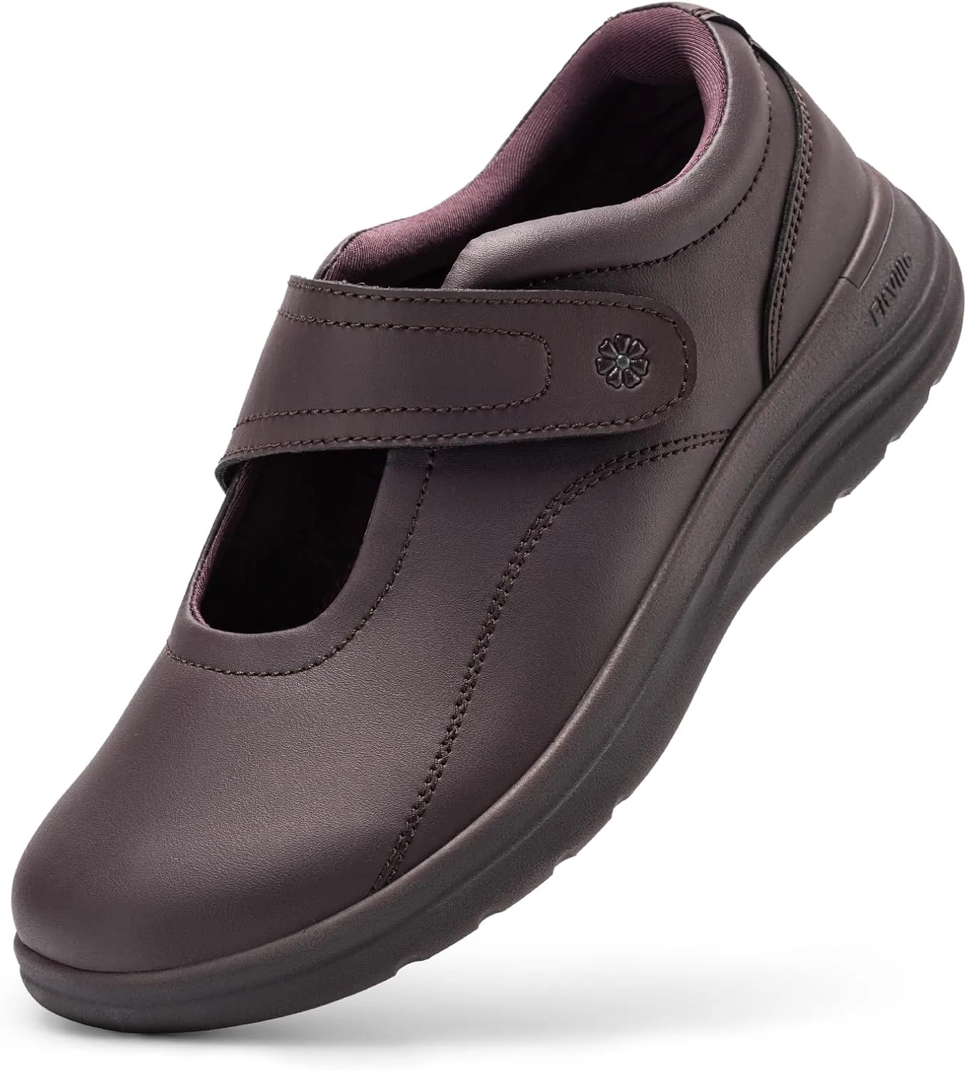 FitVille Women Wide Classic Mary Jane Shoes Flats Casual Dress Shoes Lightweight Comfort Walking Shoes for Plantar Fasciitis Bunions