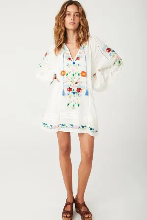Florapaloosa Embroidered Tunic Dress Wildflower