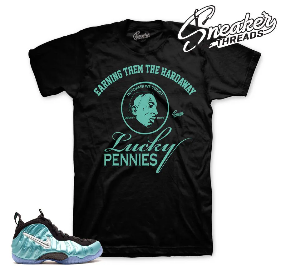 Foamposite Island Green Lucky Penny Shirt