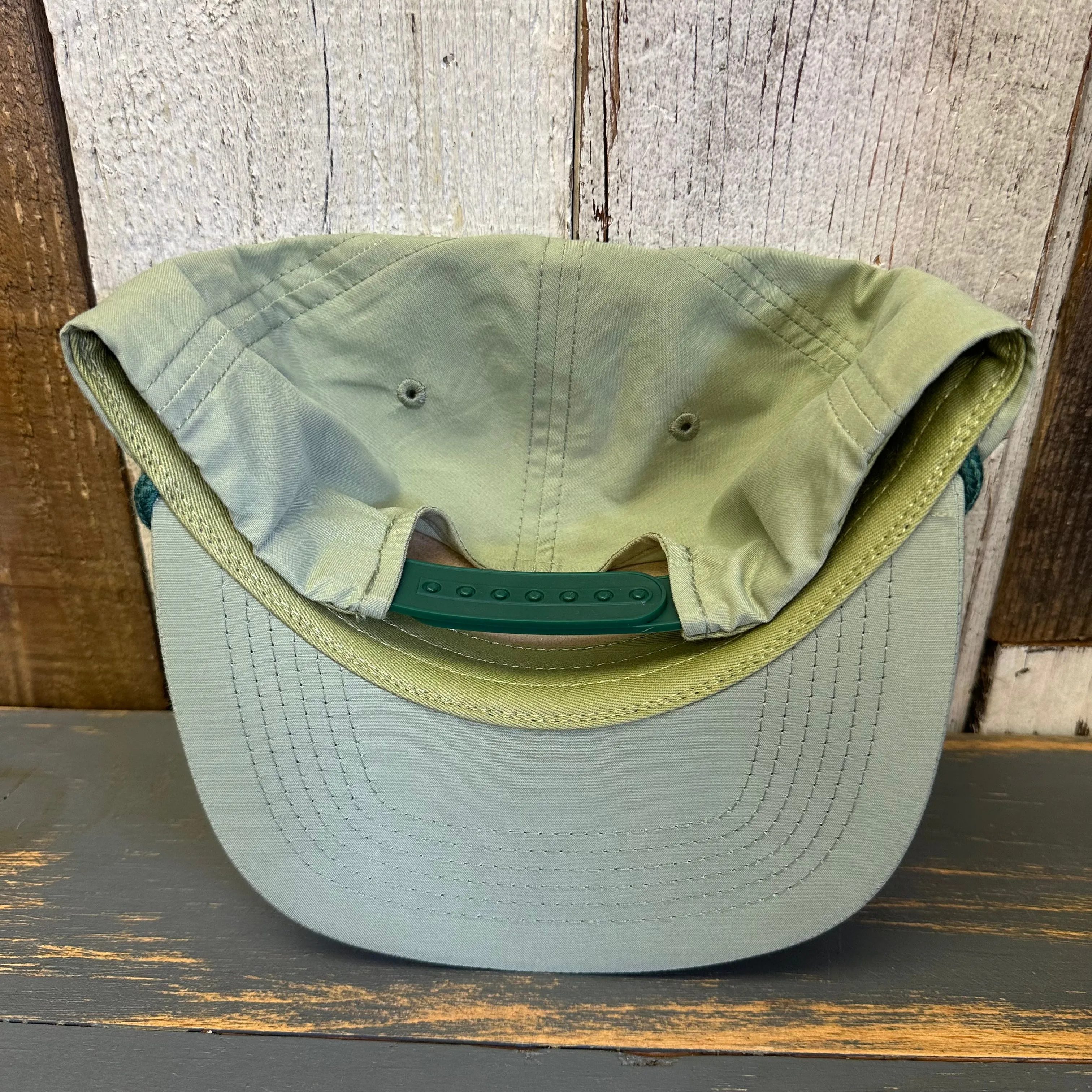 Hermosa Beach SURF HERMOSA :: OPEN DAILY Nylon/Cotton Blend Hat - Light Olive Green