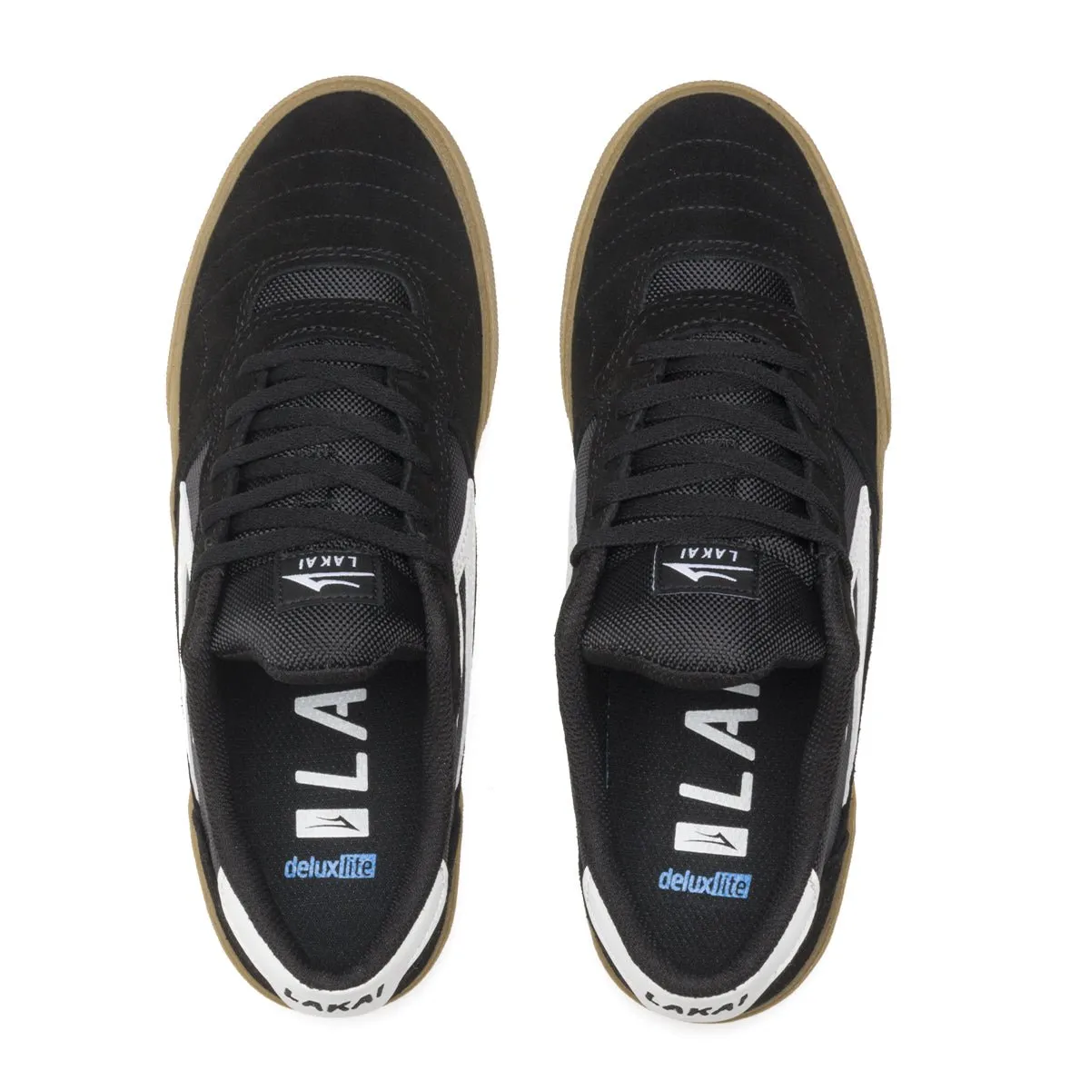 Lakai "Cambridge" Black Suede/Gum Sneakers
