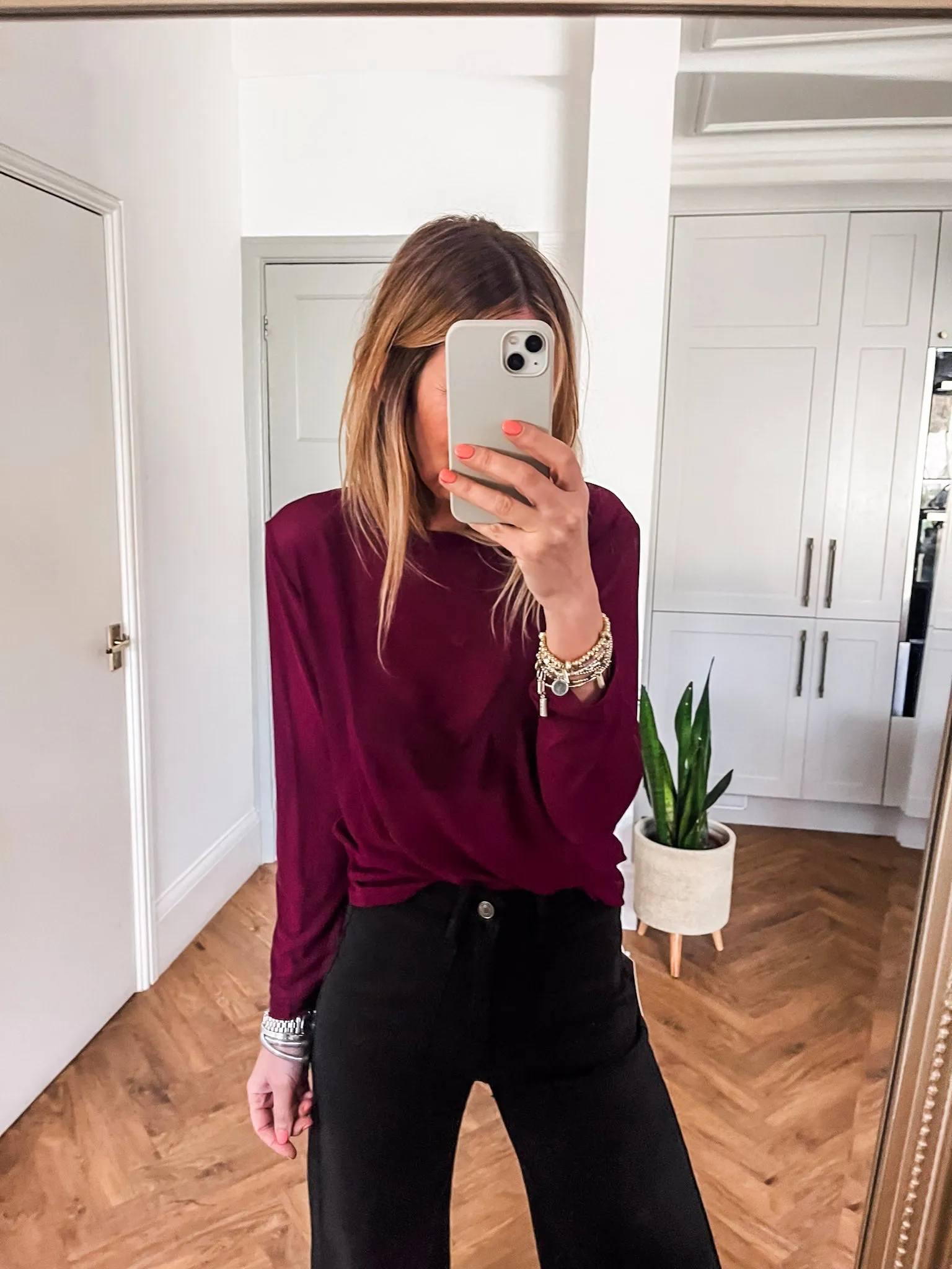 Long Sleeve Mesh Top
