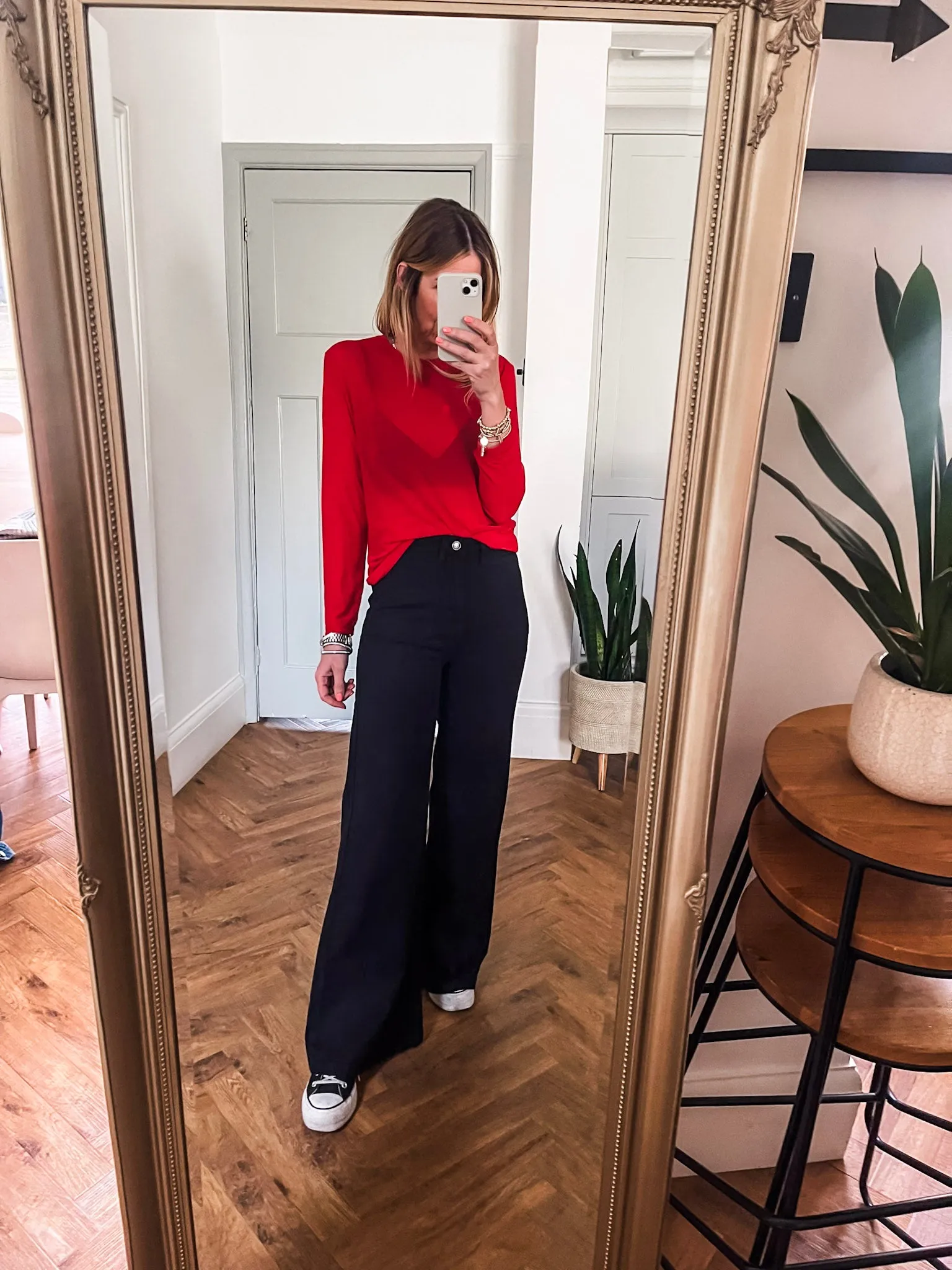 Long Sleeve Mesh Top