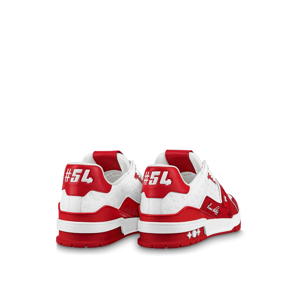 LOUIS VUITTON TRAINER RED MONOGRAM WHITE