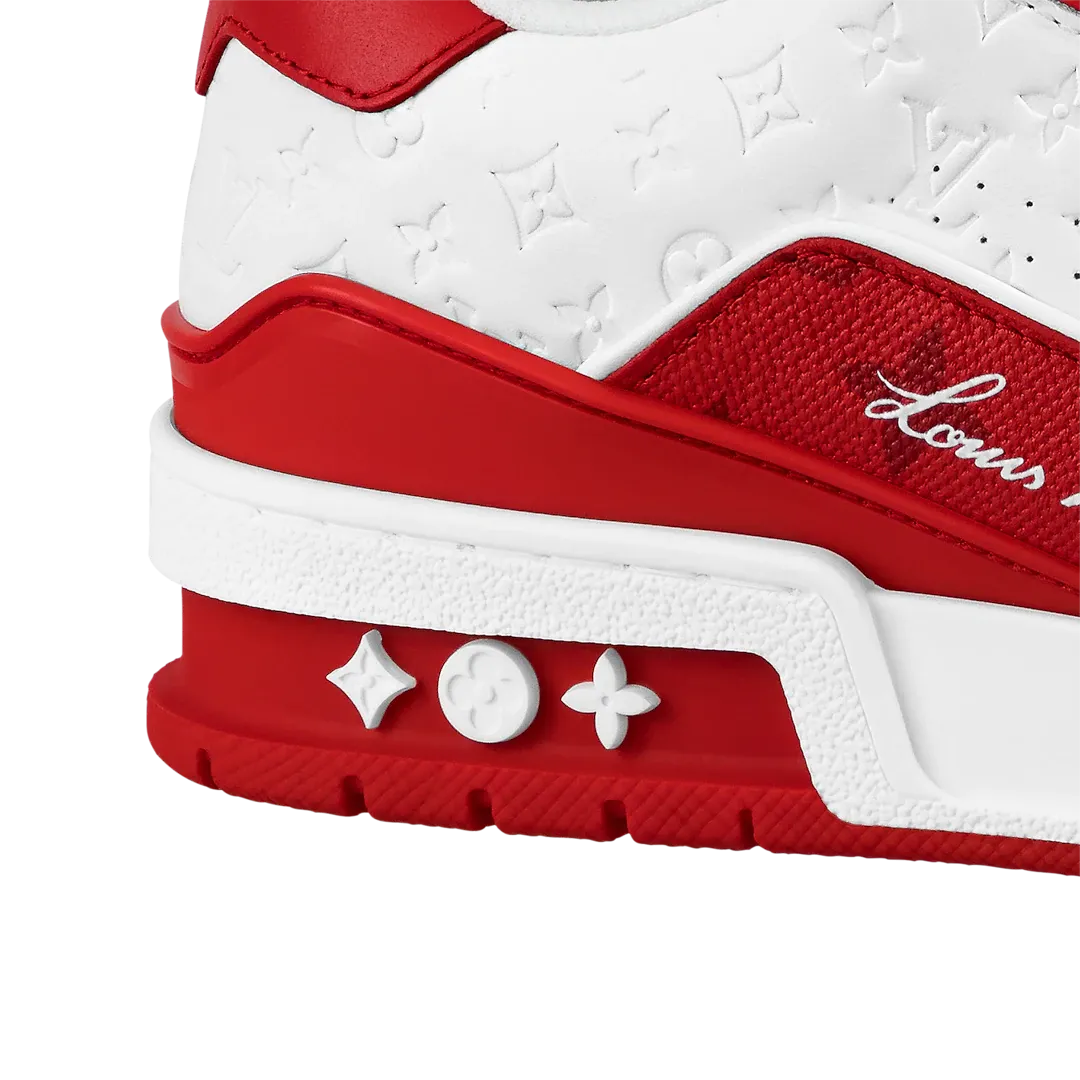 LOUIS VUITTON TRAINER RED MONOGRAM WHITE