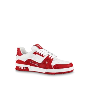 LOUIS VUITTON TRAINER RED MONOGRAM WHITE
