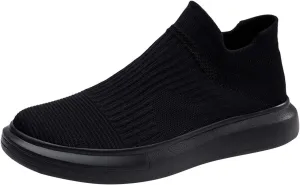 Men Slip on Walking Shoes Comfortable Memory Foam Breathable Lightweight Fashion Sneakers Non Slip Arch Support Vacation Training Gym Shoes Wide Width
