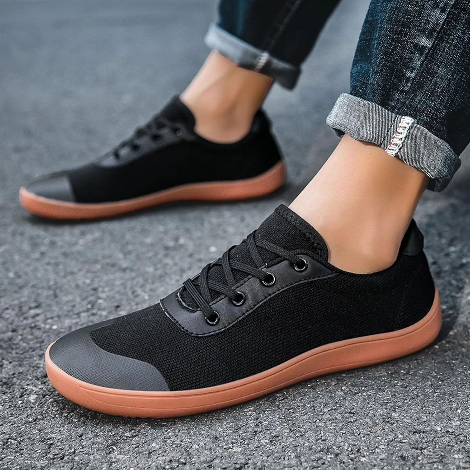 Men Slip on Walking Shoes Comfy Knitted Memory Foam Breathable Fashion Sneakers Non Slip Arch Support Vacation Training Gym Shoes Wide Width