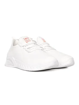 Mens Clarington Trainers White/Red