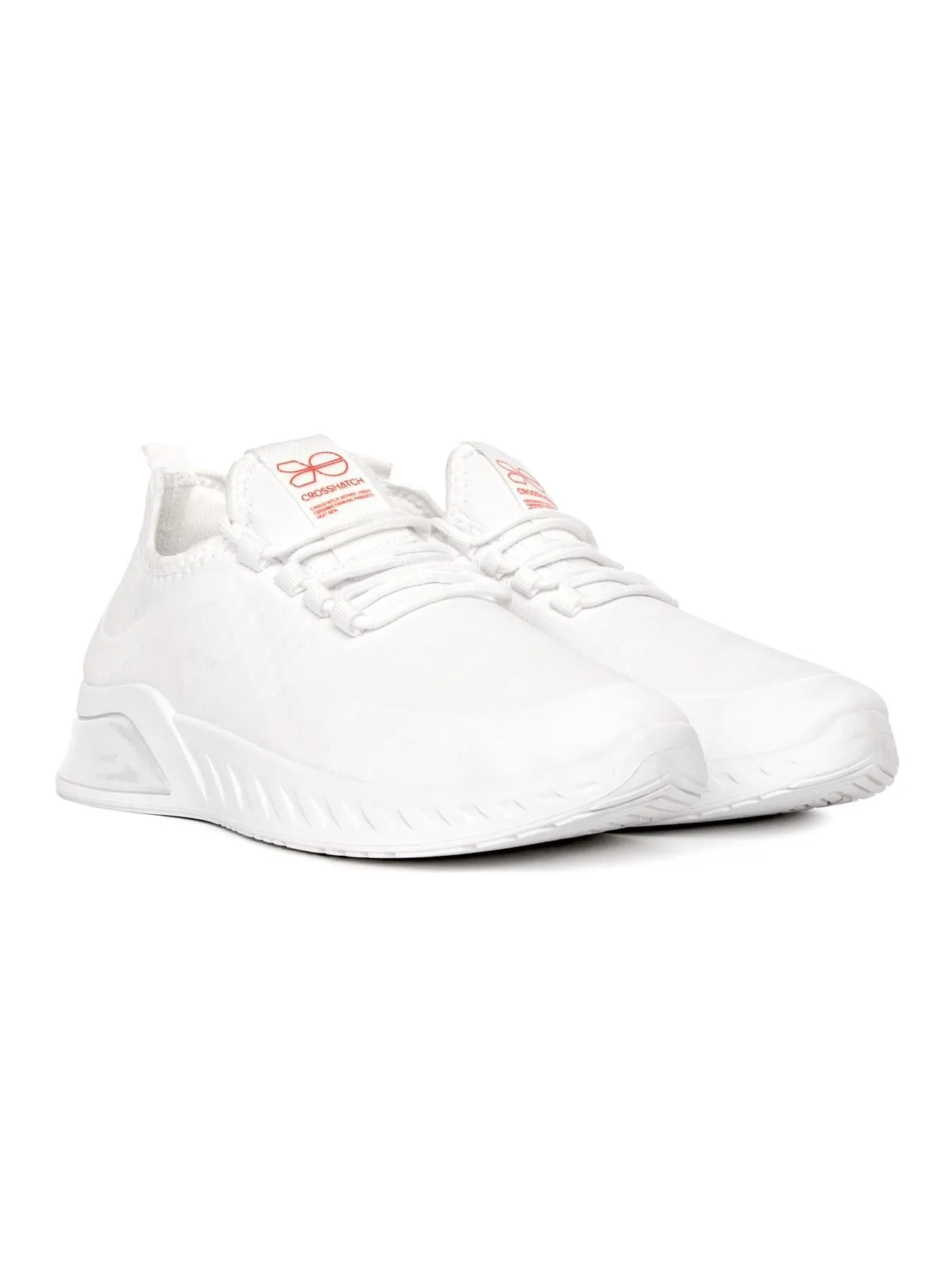 Mens Clarington Trainers White/Red