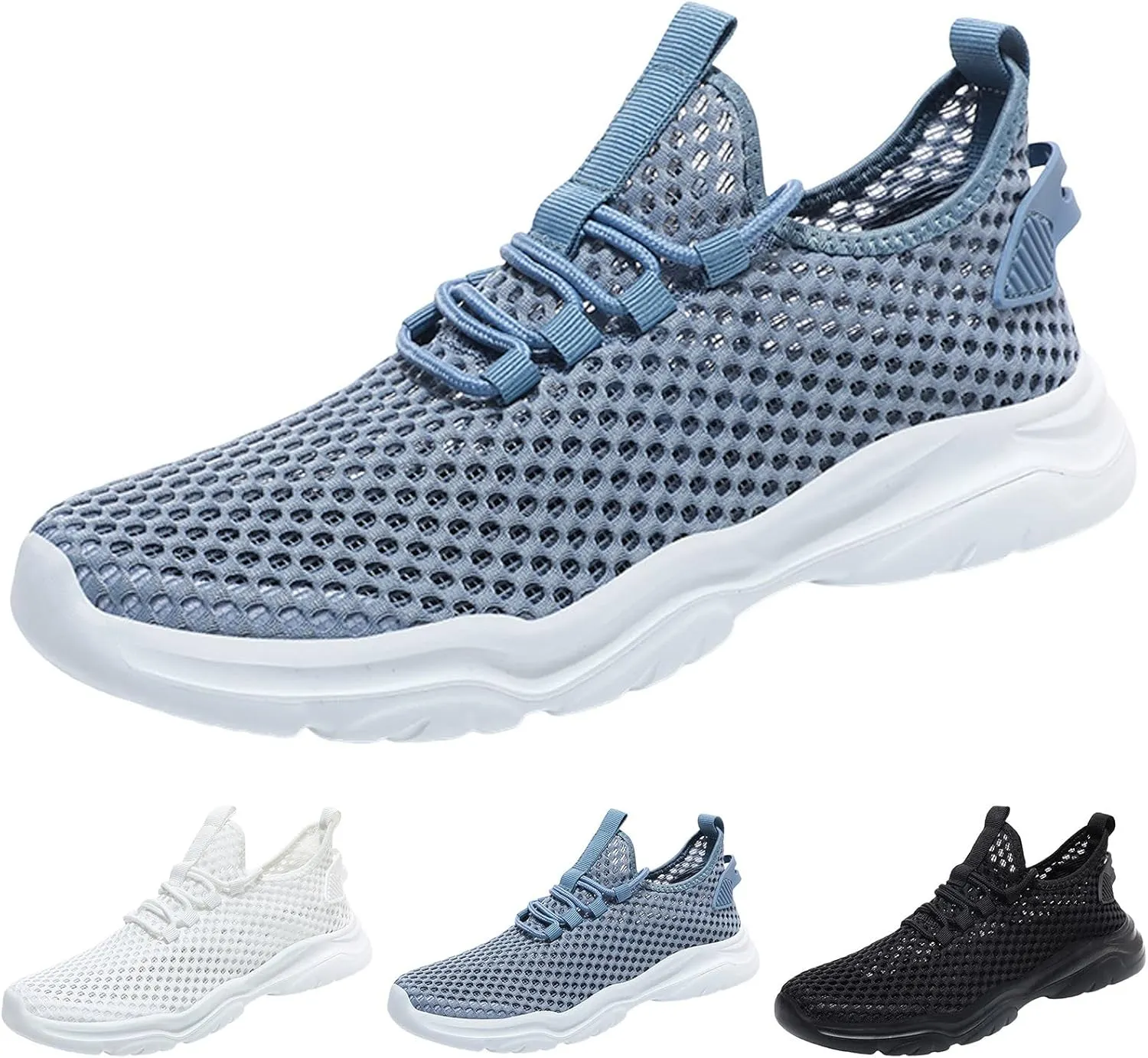 Men's Slip on Walking Shoes Comfortable Memory Foam Breathable Lightweight Fashion Sneakers Non Slip Arch Support Vacation Training Gym Shoes Wide Width